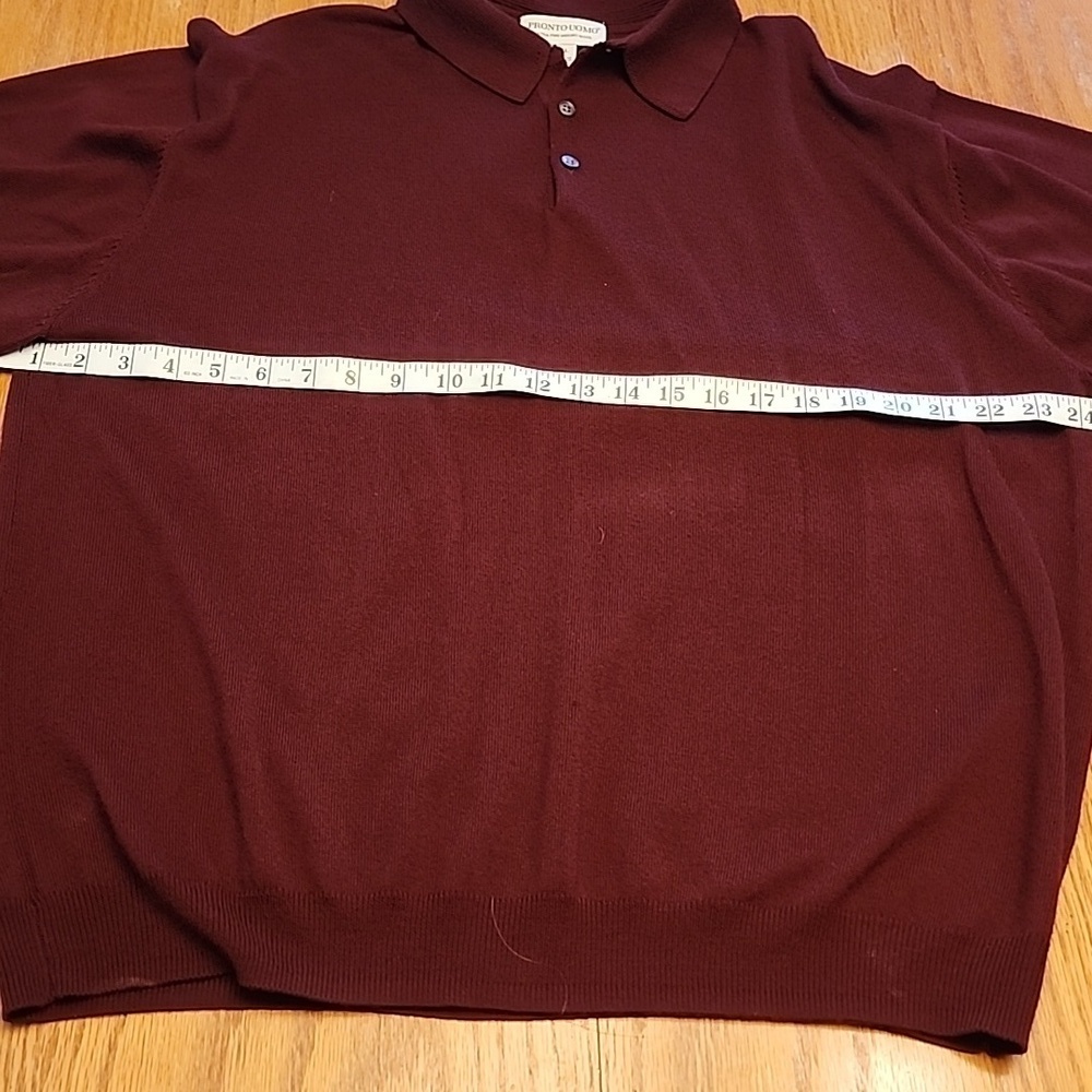Pronto-Uomo Deep Red Polo Shirt - Picture 6 of 10